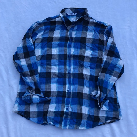 Riders by Lee Tops - Riders by Lee Blue Flannel